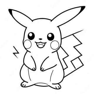 Pikachu Elektrisk Typ Målarbild | Pokémon målarbild