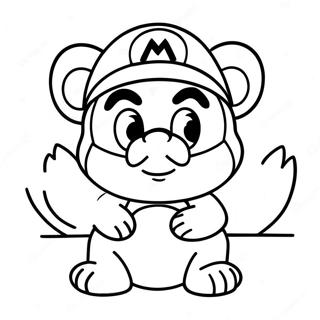 Tanooki Mario Målarbild | Tanooki Mario målarbild