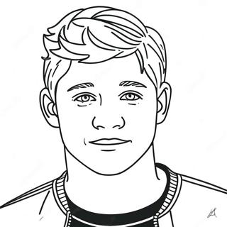 Niall Horan färgläggningssida | Niall Horan målarbild