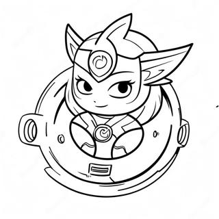 Valkyria Beyblade Färgläggningssida | Valkyria Beyblade målarbild