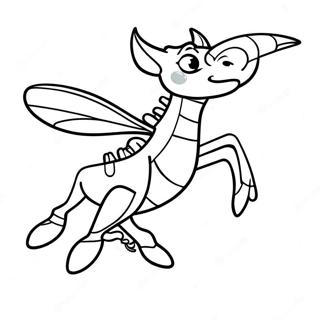 Stinger Flynn flyger högt-skiss | Stinger Flynn målarbild