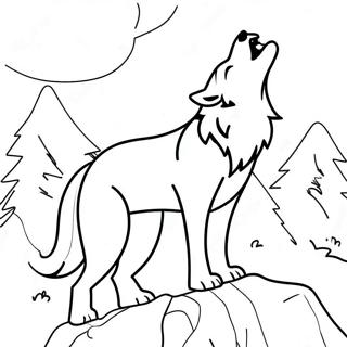 Storslagen Ylande Varg Målarbok | Mythologisk Varg målarbild