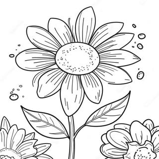Färgglad Blomfrö Färgläggningssida | Förskolefrö målarbild