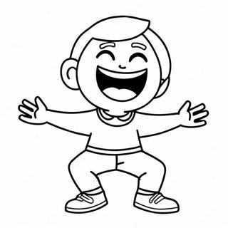 Rolig Bitmoji Dansande Färgläggningssida | Bitmoji målarbild
