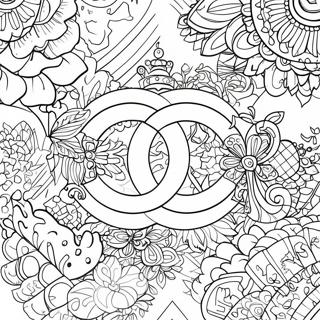 Chanel Logotyp Färgläggningssida | Chanel målarbild