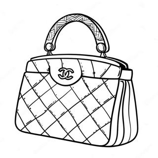 Chanel Handväska Färgläggningssida | Chanel målarbild