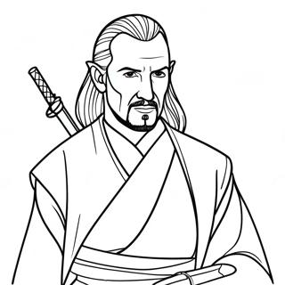 Qui Gon Jinn målarbok | Qui Gon Jinn målarbild
