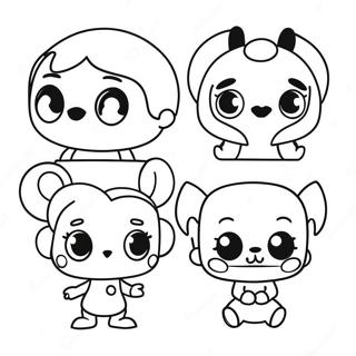 Söta Funko Pop Disney Karaktärer Målarbild | Funko Pop Disney målarbild