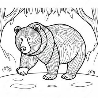 Majestätisk Grizzlybjörn Målarbild | Realistisk Björn målarbild