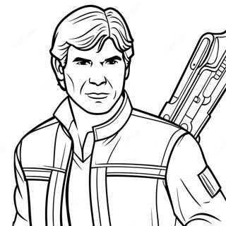 Han Solo färgläggningssida | Han Solo målarbild