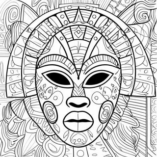 Afrikansk Mask Målarbild | Afrikansk Mask målarbild