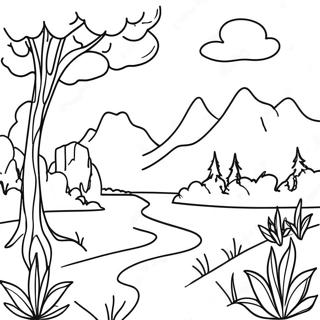 Land Färgläggningssida | Land målarbild