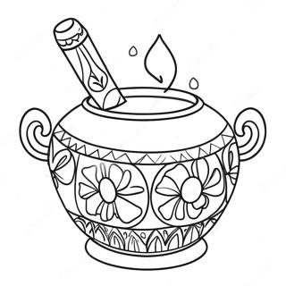 Färgglad Pongal Kittel Färgläggningssida | Pongal målarbild