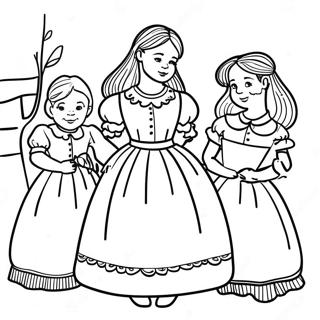 Små Kvinnor Målarbild | Små kvinnor målarbild