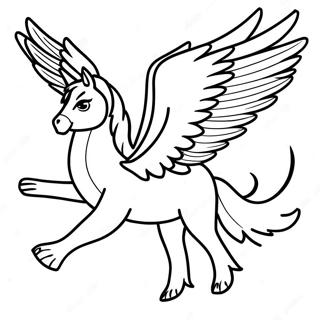 Majestätisk Hippogriff i Flygning Målarbild | Hippogriff målarbild