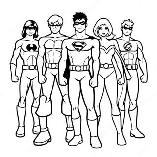 Young Justice Team Målarbild | Ung rättvisa målarbild