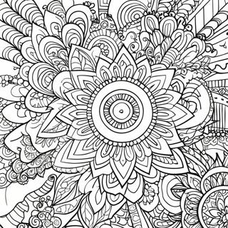 Hippie Trippy Mandala Målarbild | Hippie Trippy målarbild