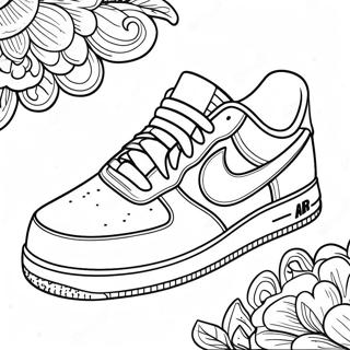 Air Force 1 klassisk sneaker målarbok | Air Force 1 målarbild