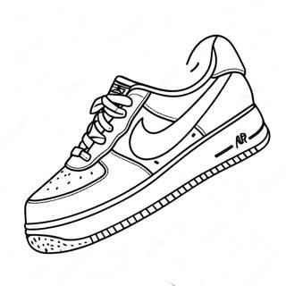Air Force 1 färgglad design målarbok | Air Force 1 målarbild