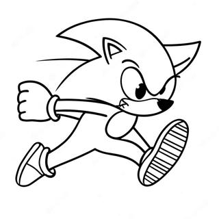 Sonic Igelkotten Springer Snabbt Färgläggningssida | Sonic Krafter målarbild