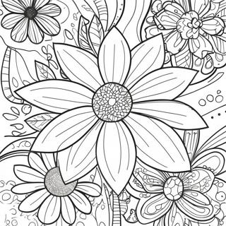 Vibrant Prismacolor Blomfärgläggningssida | Prismacolor målarbild