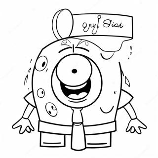 Gary Spongebob målarbok | Gary SvampBob målarbild