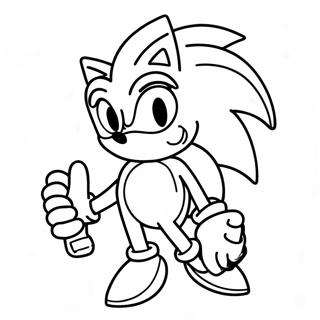 FNF Sonic färgläggningssida | FNF Sonic målarbild