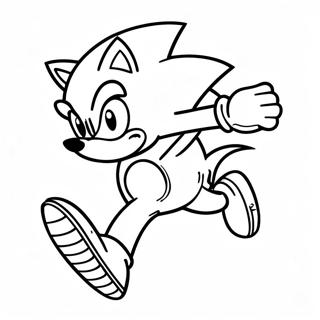 Sonic the Hedgehog springer snabbt färgläggningssida | FNF Sonic målarbild