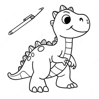 Gogo Dino färgläggningssida | Gogo Dino målarbild