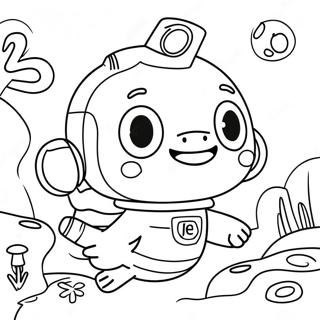 Äventyrlig Vegimal Octonauts Färgläggningssida | Vegimal Octonauts målarbild