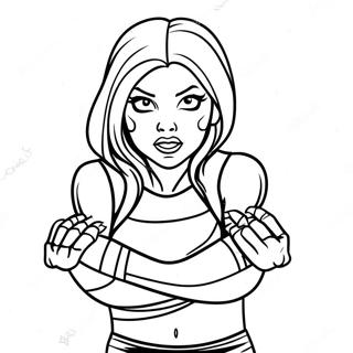 Alexa Bliss Brottning Action Målarbild | Alexa Bliss målarbild