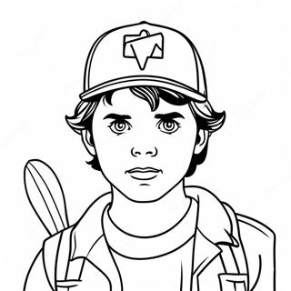 Stranger Things Steve med Bat Målarbild | Stranger Things Steve målarbild