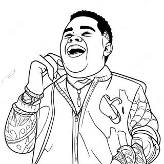 Kevin Gates Uppträder på Scen Målarbild | Kevin Gates målarbild