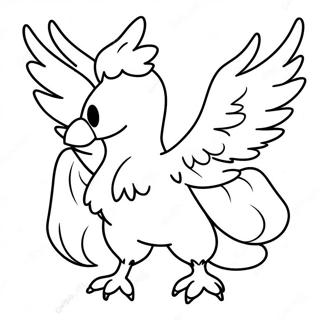 Moltres Målarbild | Moltres målarbild