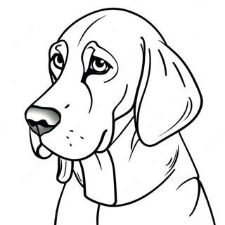 Blodhund färgläggningssida | Blodhund målarbild