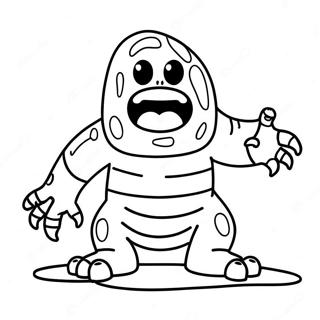 Lava monster färgläggningssida | Lava Monster målarbild