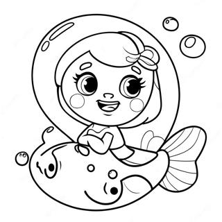 Deema Bubble Guppies färgläggningssida | Deema Bubbel Guppies målarbild
