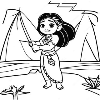 Moana Färgläggningssida | Moana målarbild