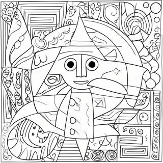 Klee färgläggningssida | Klee målarbild
