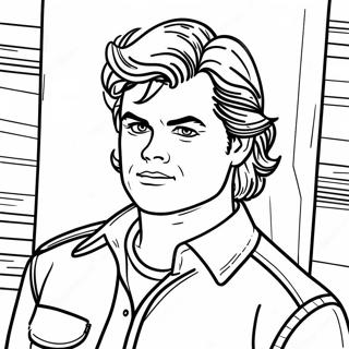Steve Harrington färgläggningssida | Steve Harrington målarbild