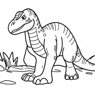 Baryonyx Dinosaurie Målarbokssida | Baryonyx målarbild
