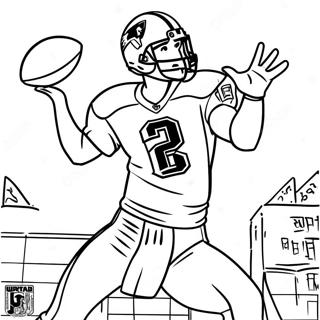 Tom Brady Action Pose Målarbild | Tom Brady målarbild