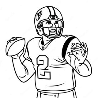 Tom Brady Kasta Fotboll Målarbild | Tom Brady målarbild
