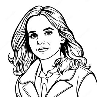 Emma Watson som Hermione Granger Målarbild | Emma Watson målarbild