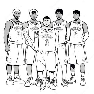 Kuroko's Basketball Team målarbild | Kurokos Basket målarbild