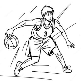 Kuroko's Basketball actionpose målarbild | Kurokos Basket målarbild