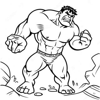 Hulk Slår Abomination Färgläggningssida | Hulk mot Abomination målarbild
