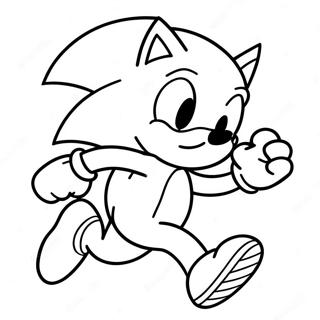 Sonic Springer Snabbt Färgläggningssida | Sonic Superstars målarbild