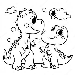 2-åringar Söta Dinosaurier Målarbok | för 2-åringar målarbild