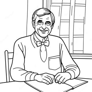 Mr. Rogers Färgläggningssida | Mr Rogers målarbild